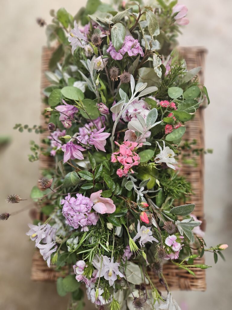 Funeral Spray Spring Pink scaled