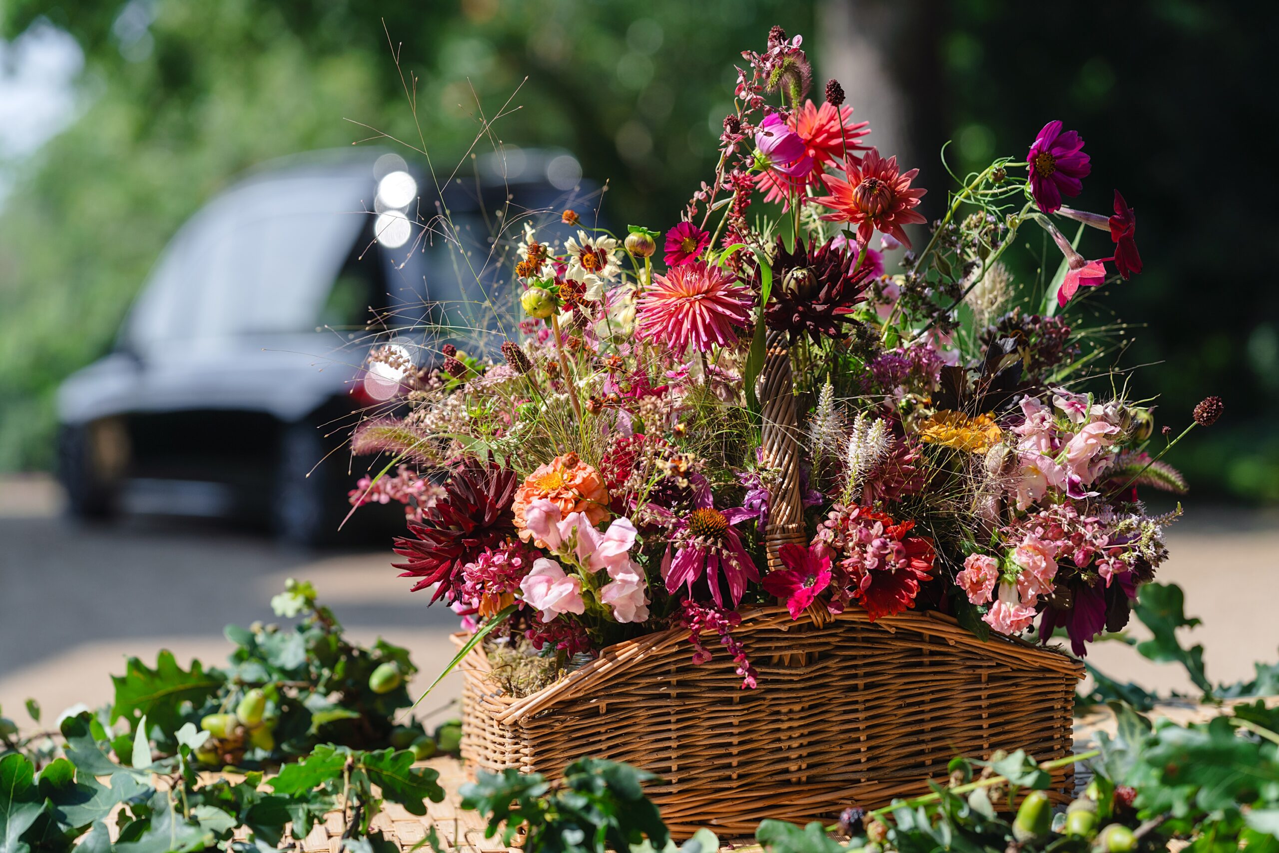 Funeral basket of flowers scaled