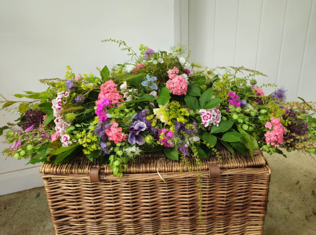 Funeral casket spray summer scaled