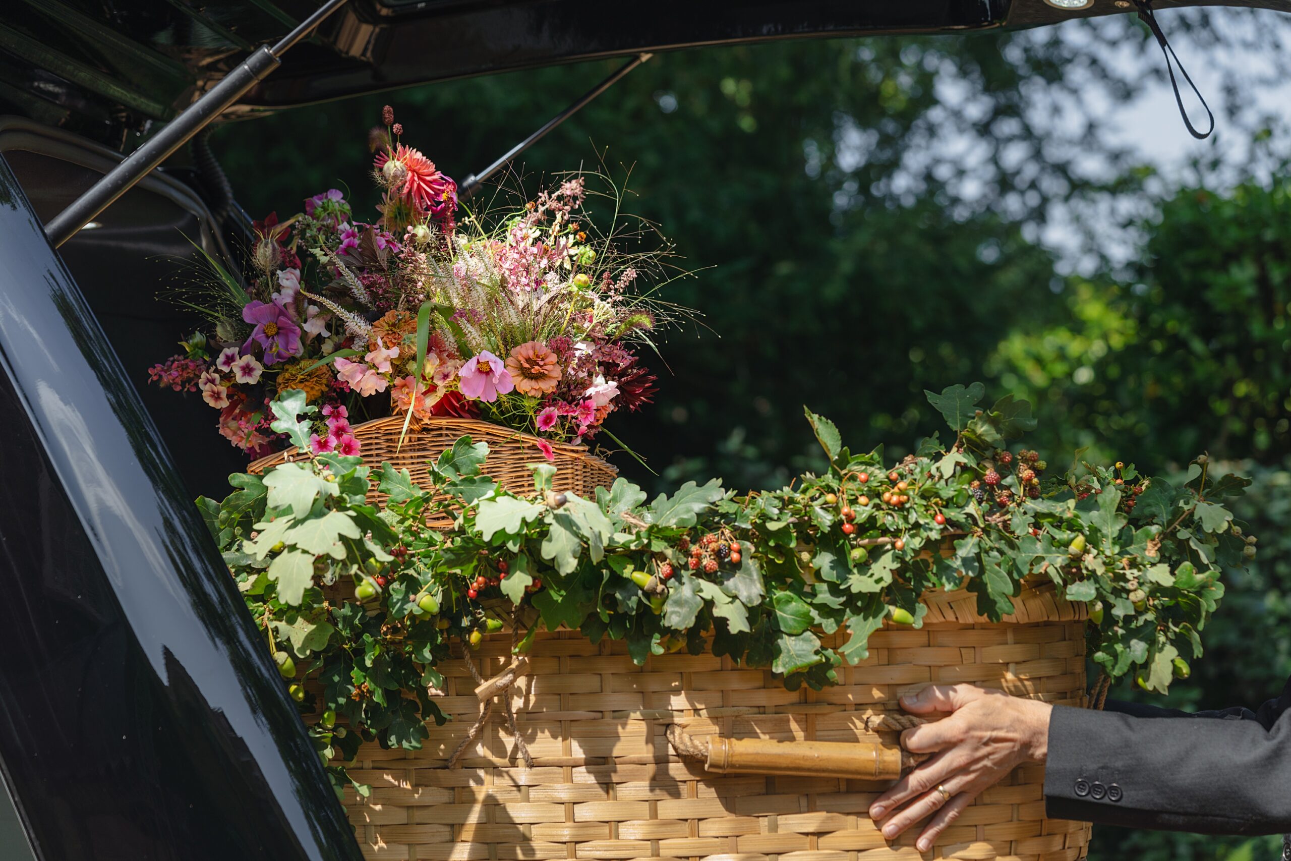 Funeral flowers hearse scaled